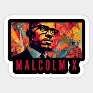 Malcolm X - Black History Sticker
